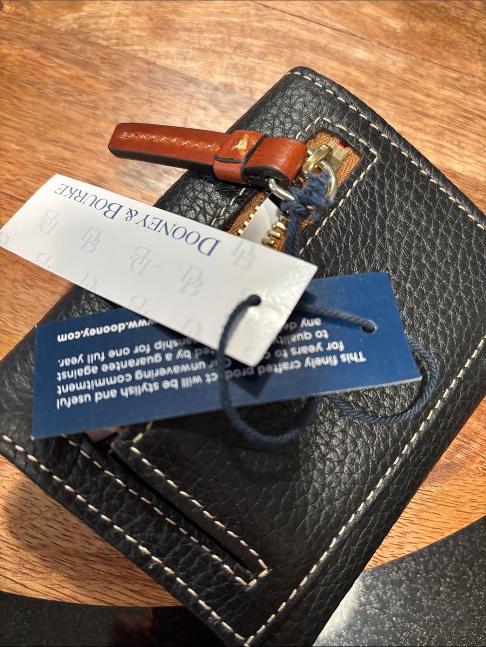 Dooney & Bourke Black Pebbled Leather Wallet - Picture 9 of 9
